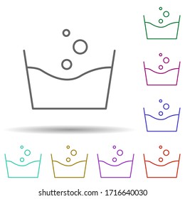 Washing sign multi color icon. Simple thin line, outline vector of cleaning icons for ui and ux, website or mobile application