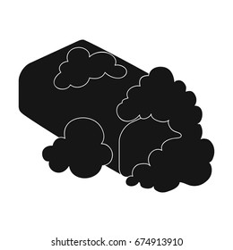 Washing soap. Dry cleaning single icon in black style vector symbol stock illustration web.