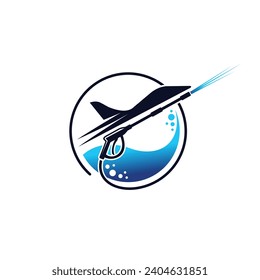 Washing speed logo, washing jet logo