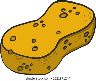 Washing sponge, illustration, vector on white background