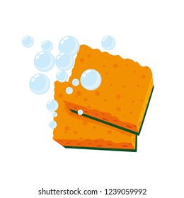 washing sponge vector