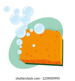 washing sponge vector