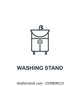 Washing Stand icon. Line simple Interior Furniture icon for templates, web design and infographics