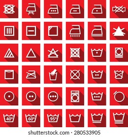 washing symbol button with drop shadow
