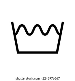 Washing symbol for laundry. Vector.