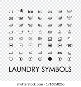 Washing Symbols For Clothes. Washing Machine Symbols For Washing Clothes. Washing Instructions. 