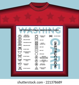 washing symbols,Icon set of laundry symbols, vector illustration