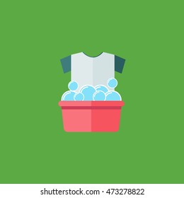 washing t shirts vector icon