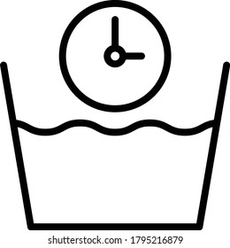 washing time Concept, Machine wash duration Vector Icon Design, Care labels tag sign, Apparel and Textile Care Symbols on white background