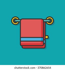 washing towel vector icon