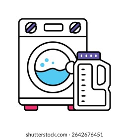 Washing Vector Filled outline illustration style icon. EPS 10 file 