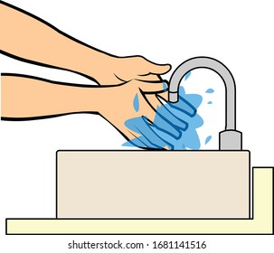 washing your hands in the sink - Coronavirus Protection