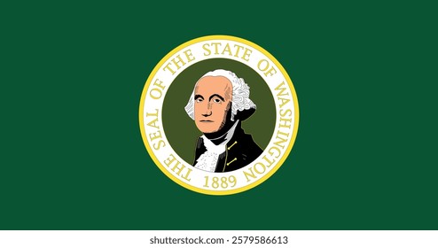 Washington (1923-1967) Flag Vector Illustration Premium Quality