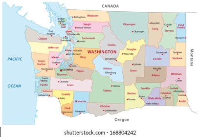 washington administrative map