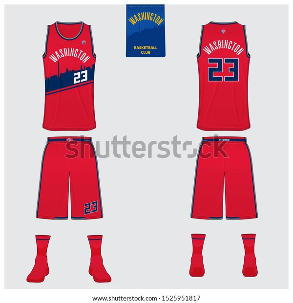 Download Washington Basketball Uniform Mockup Template Design Stock Vector Royalty Free 1525951817