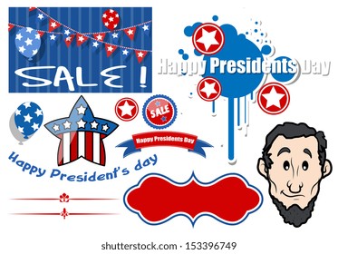 Washington Birthday Day Vector Set