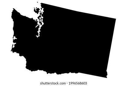 Washington blank map outlines vector