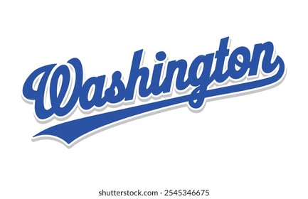 Design de texto caligrafia de Washington. ilustração vetorial