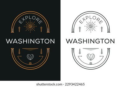 Washington City state, Vector illustration.