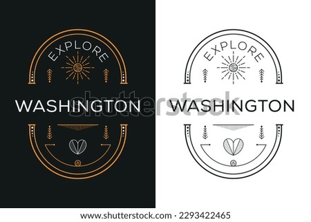 Washington City state, Vector illustration.