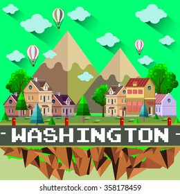 WASHINGTON - City vector illustration