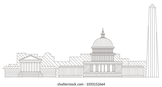 Washington cityscape outline