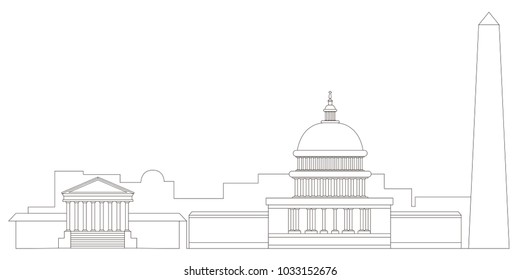 Washington cityscape outline