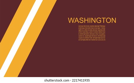 Washington Commanders american footbal team uniform colors. Template for presentation or infographics.