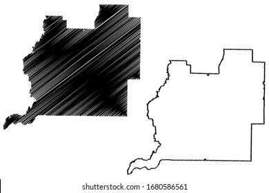 Washington County, Florida (U.S. county, United States of America, USA, U.S., US) map vector illustration, scribble sketch Washington map