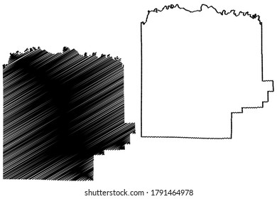 Washington County, Indiana (U.S. county, United States of America, USA, U.S., US) map vector illustration, scribble sketch Washington map