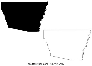 Washington County, Louisiana (U.S. county, United States of America, USA, U.S., US) map vector illustration, scribble sketch Washington Parish map