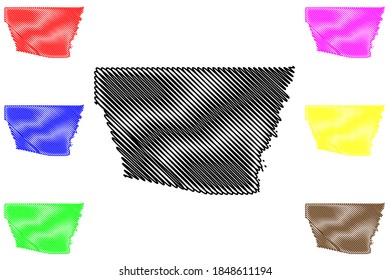 Washington County, Louisiana (U.S. county, United States of America, USA, U.S., US) map vector illustration, scribble sketch Washington Parish map
