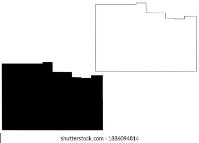 Washington County, State of Utah (US County, Vereinigte Staaten von Amerika, USA, USA, USA) Karte, Vektorgrafik, Skizze Washington Karte