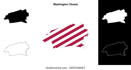 Condado de Washington (Texas) conjunto de mapas esquemáticos