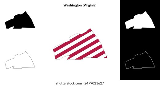 Washington County (Virginia) outline map set