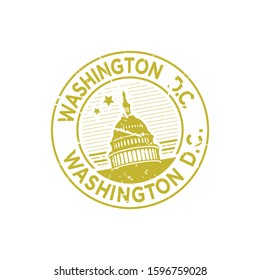 Washington DC City Rubber Stamp
