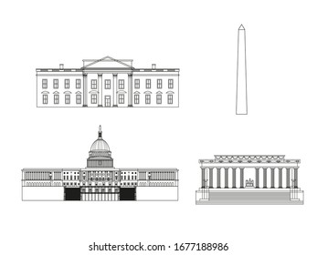 washington dc city skyline in united states