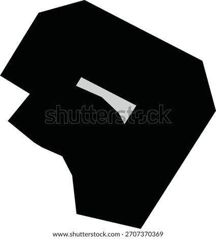 Washington D.C (District of Columbia) State Isolated Map with County Lines
