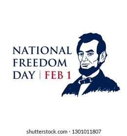 Washington DC., February 18, 2019: Abraham Abe Lincoln. The 16th President Of The United States. Hand Drawn Potrait Vector.