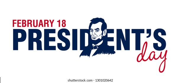 Washington DC., February 18, 2019: Abraham Abe Lincoln. The 16th President Of The United States. Hand Drawn Potrait Vector.