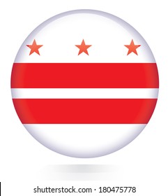Washington DC Flag Button 