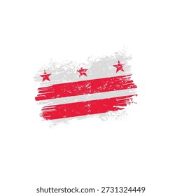 Bandeira Washington DC com efeito grunge - ilustração vetorial