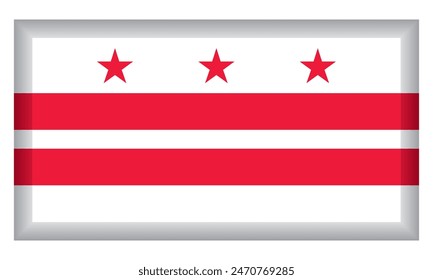 Washington DC Flag Vector Illustration
