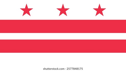 Washington DC Flag Vector Illustration Premium Quality