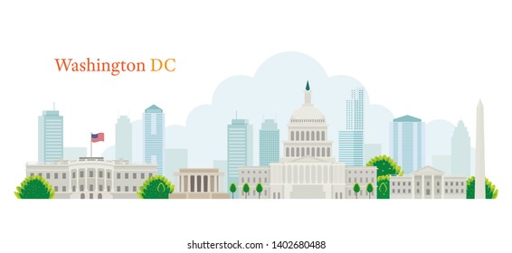 Washington DC, Landmarks, Skyline And Skyscraper, Capitol Dome, White House, Travel And Tourist Attraction
