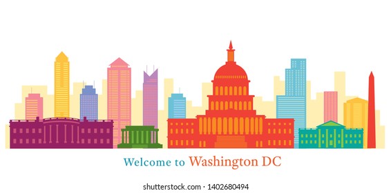 Washington DC, Landmarks, Skyline And Skyscraper, Capitol Dome, White House, Travel And Tourist Attraction