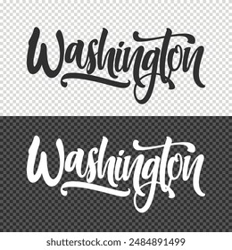 washington dc lettering clipart element design