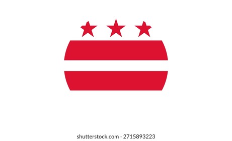 Logotipo de Washington, D.C., ilustración en color plano