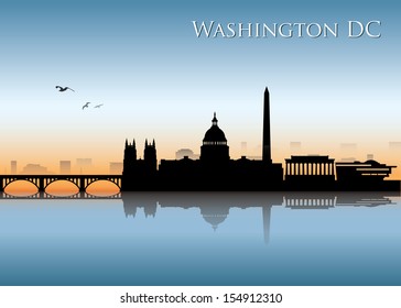 Washington D.C. skyline - vector illustration