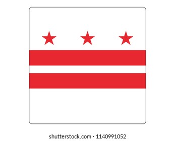 Washington DC Square Flag